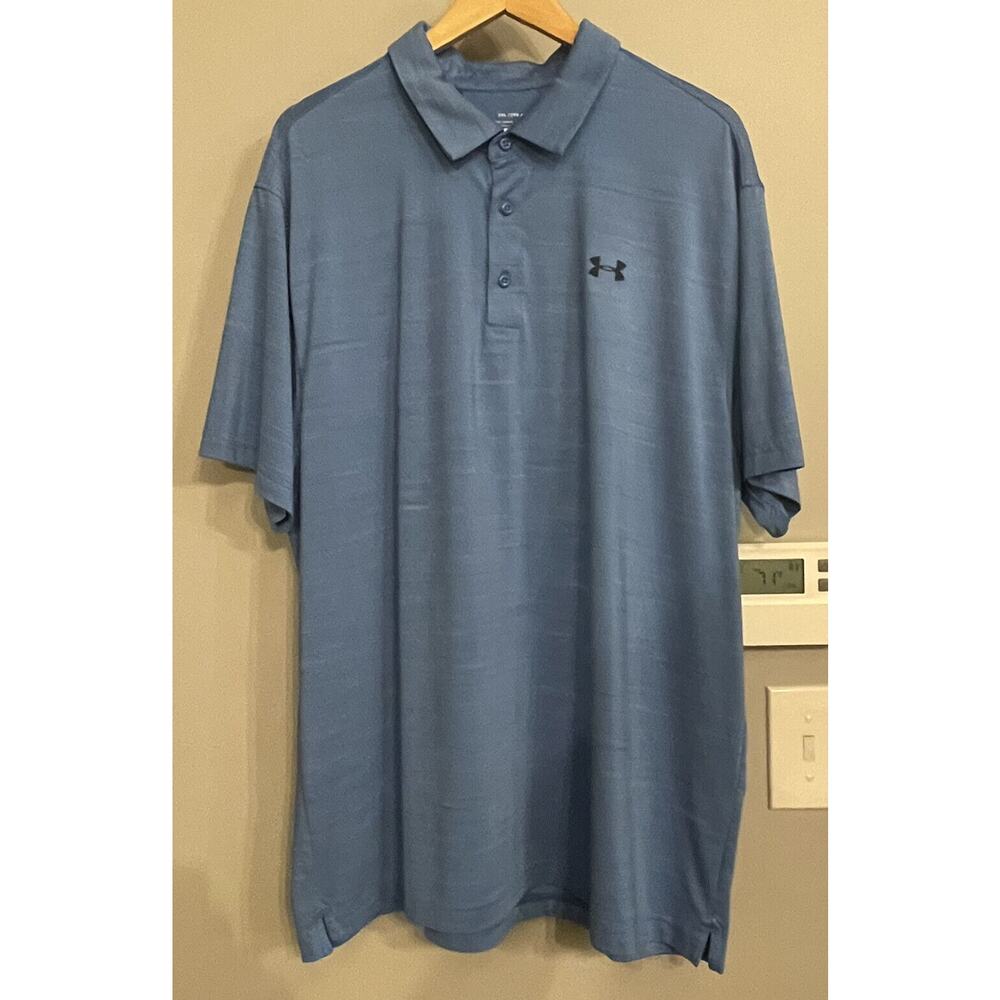 Under Armour‎ Polo Shirt Heat Gear Loose Athletic Golf Active Casual Mens XXL